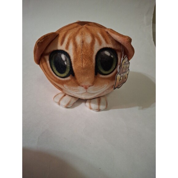 FUR BALLS  PIXIMALS Tabby Cat Plus Green Eyes 5" - Picture 9 of 12